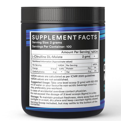 INLIFE L Arginine with L Citrulline | Nitric Oxide Precursor | Pre Workout Supplements for Men & Women - 60 Capsules and 200g Unflavoured