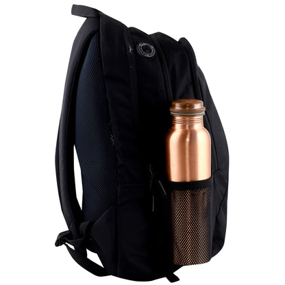 Wildcraft 2 3 Compartment Laptop Backpack with Rain Cover (Black)
