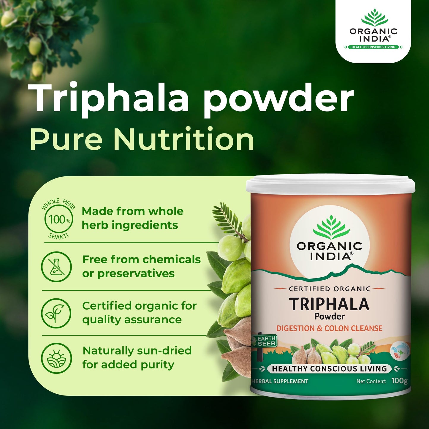 A TATA Product - Organic India Triphala Powder - 100g, Supports Immune- image 5