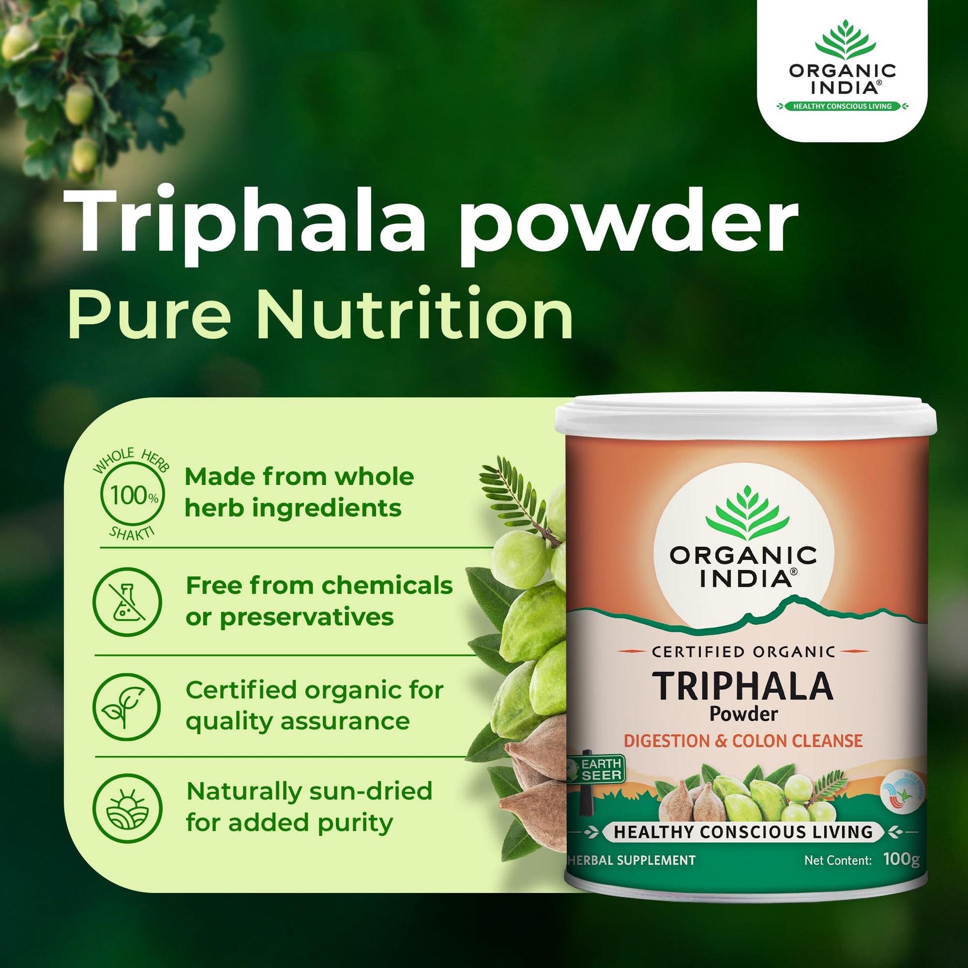 A TATA Product - Organic India Triphala Powder - 100g, Supports Immune- image 5