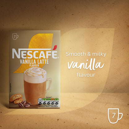 NESCAFÉ Vanilla Latte Instant Coffee 7 x 18.5g Sachets
