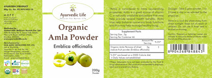 Ayurvedic Life Organic Amla Powder 200 gms