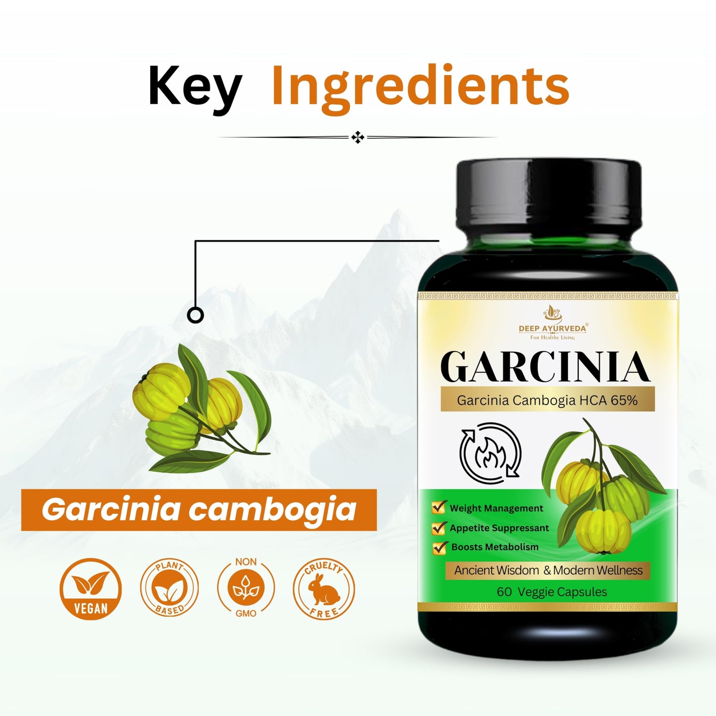 Deep Ayurveda Garcinia Vegan Capsules