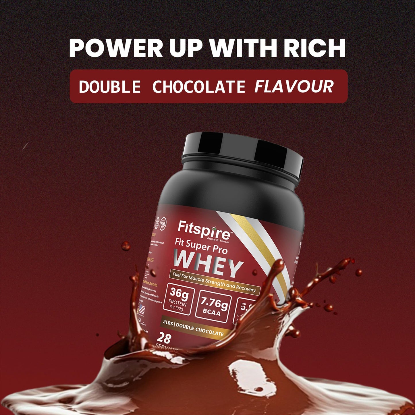 Fitspire Fit Super Pro Whey Protein With 2 Energy Bar & Shaker For Men- image 5