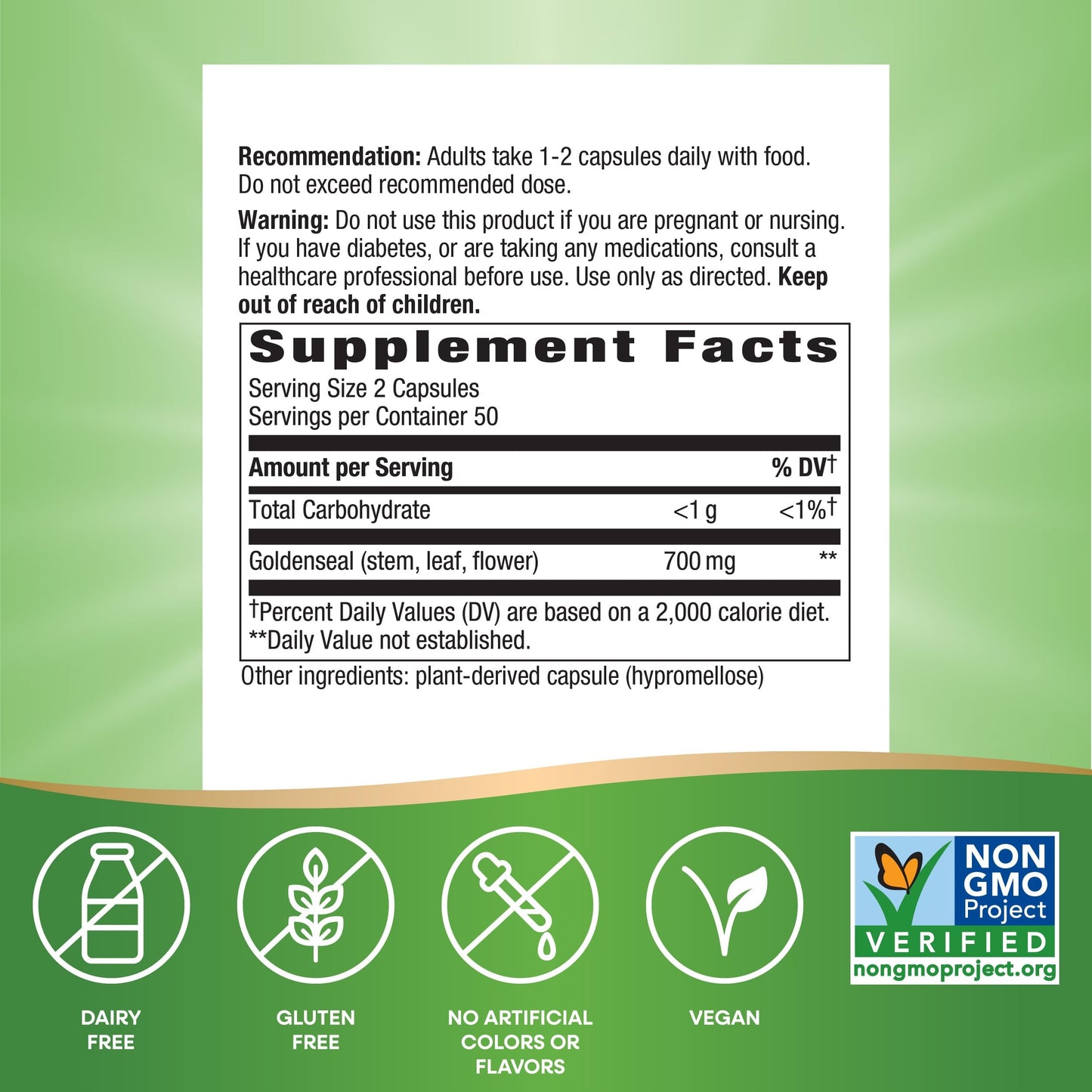 Nature's Way Goldenseal Herb Capsules, 400 mg, 100-Count- image 6