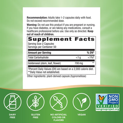 Nature's Way Goldenseal Herb Capsules, 400 mg, 100-Count- image 6