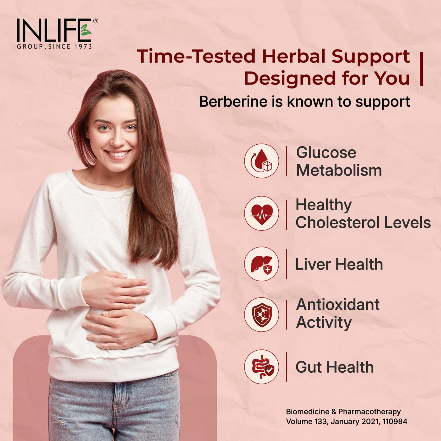INLIFE Berberine HCL 500mg with Milk Thistle, Natural Supplement, Blood Sugar Support & Liver Health, Men Women, 60 Veg Capsules (Pack of 1, 60)
