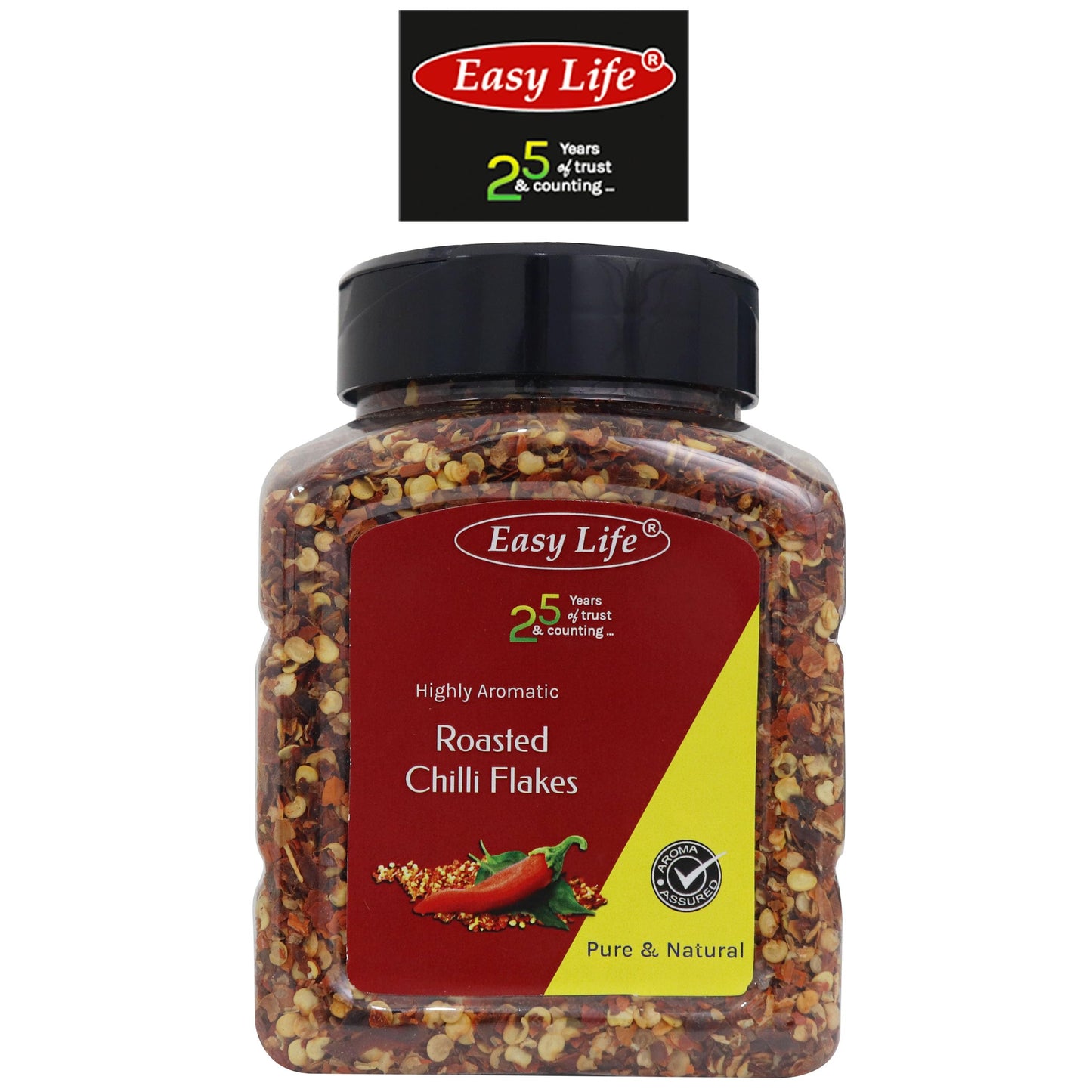 Easy Life Roasted Chilli Flakes 200gm [Ideal Sprinkler Pack for Pizza Chef's Pantry and Every kitchen's Shelf]
