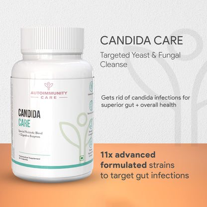 Autoimmunity Care: Candida Care - Advanced Multi-Probiotic Blend | Fights Infections, Leaky Gut, and Candida Defense | 60 Capsules