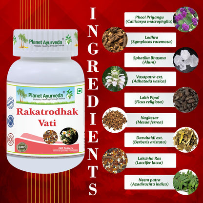 Planet Ayurveda Rakatrodhak Vati, 120 Tablets- image 4