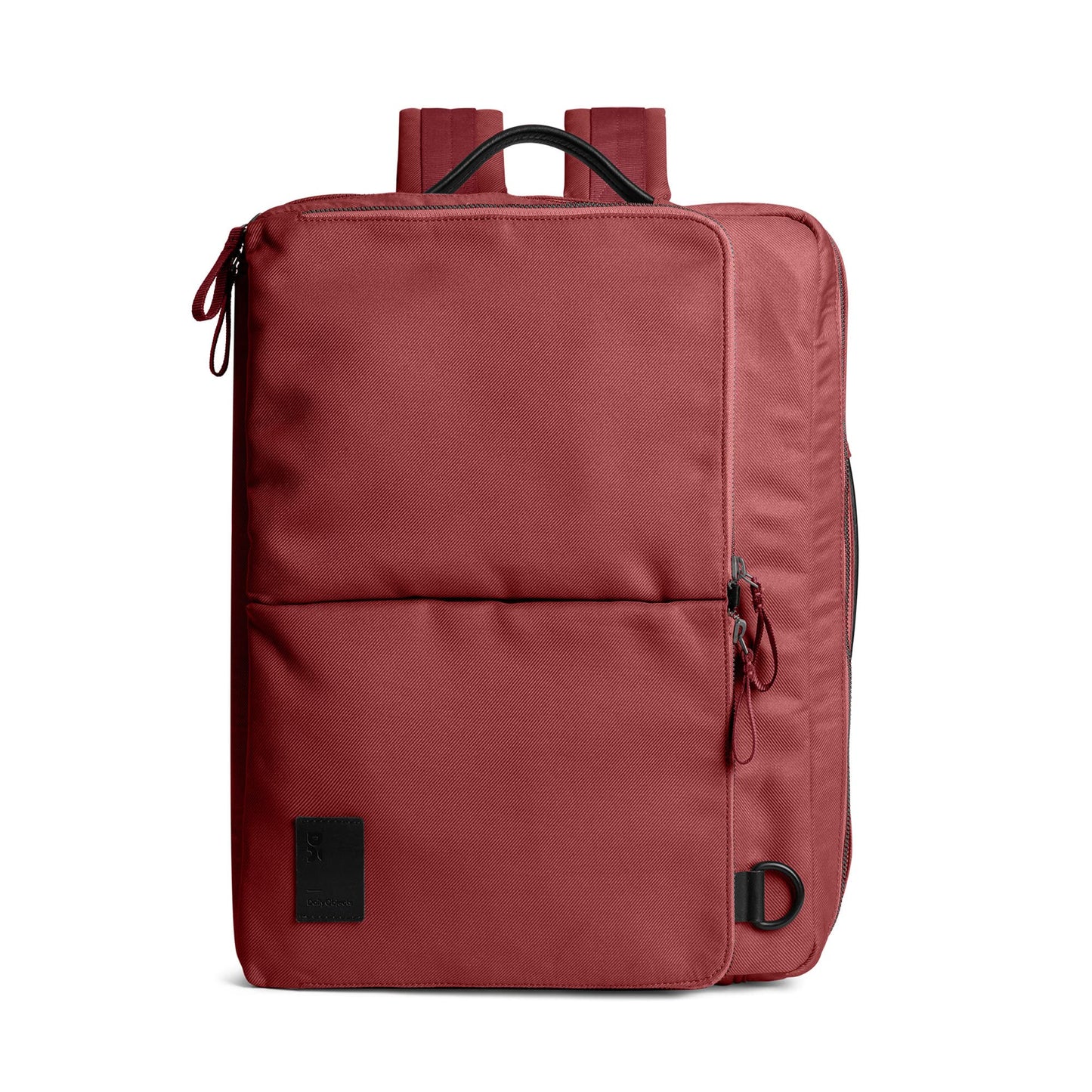 DailyObjects PET Red Clay Meridian Convertible Briefpack (Backpack + Briefcase) (16L)| 100% Recycled | Fits Laptop Upto 16 Inch | Lightweight Shoulder Backpack | Multiutility Bag with Trolley Sleeve