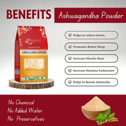 BIRJU MAHAVIR 400 Gr Ashwagandha Root Powder - Withania Somnifera, Natu- image 8