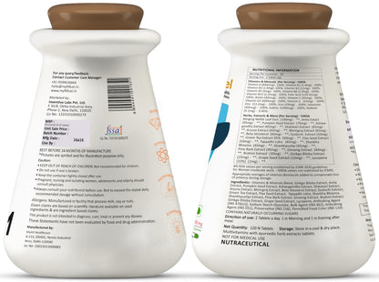 MyFiFuel Hair Vitamins with DHT blocker (120 tablets) (36 Vitamins, Mineral & Herbs) For Hair Re-Growth & Hairfall Control