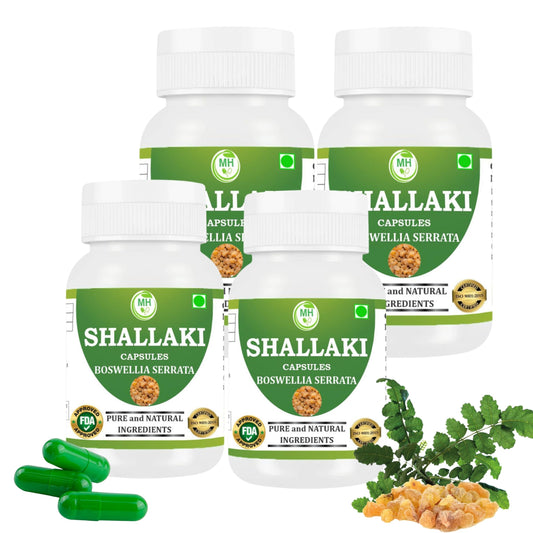 Morsan Healthcare SHALLAKI Capsules – 60 Veg Capsules | Pure Boswellia Serrata Extract | Natural Ayurvedic Supplement for Joint & Mobility Wellness | Pack of 4