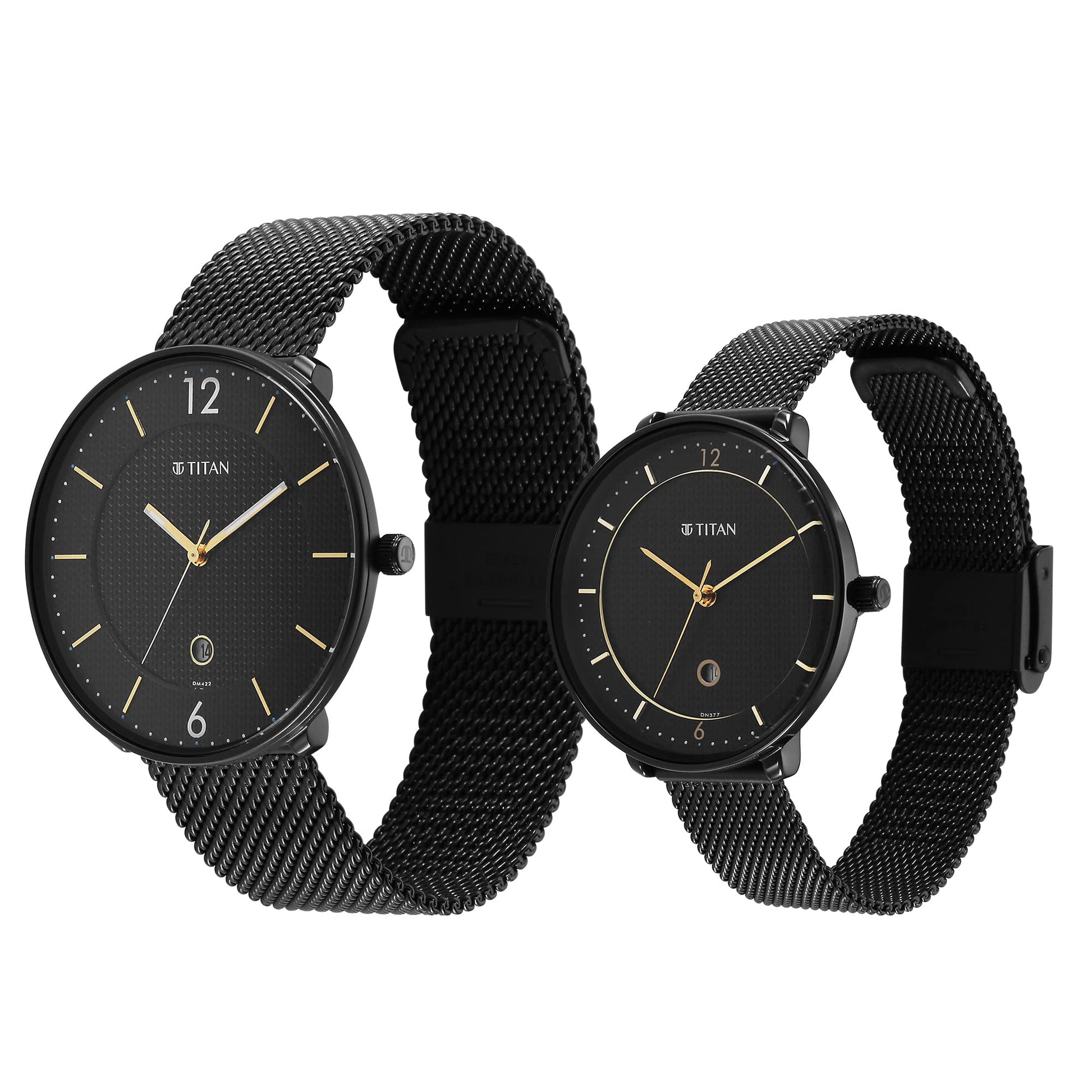 Titan Bandhan Black Dial Analog with Date Stainless Steel Strap Watch f- image 4