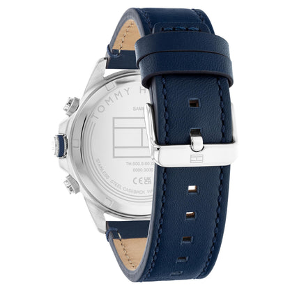 Tommy Hilfiger Analog Navy Dial Leather Strap Watch for Men