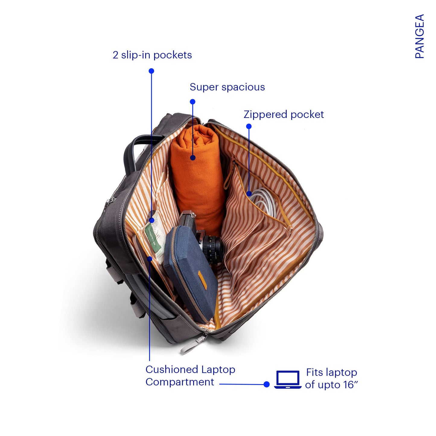 DailyObjects PET Charcoal Meridian Convertible Briefpack (Backpack + Briefcase) (16L)| 100% Recycled | Fits Laptop Upto 16 Inch | Lightweight Shoulder Backpack | Multiutility Bag with Trolley Sleeve