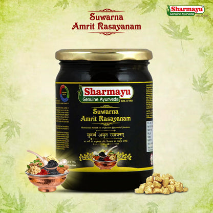 Sharmayu Suwarna Amrit Rasayanam 500 gm | Ayurvedic Herbal Supplement w- image 8