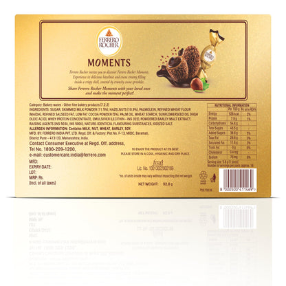 Ferrero Rocher Moments, 16 Pcs Chocolate,92.8 Gram