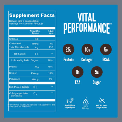 Vital Proteins Vital Performance Protein Chocolate 1.72 lb (782 g)