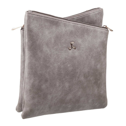 Mochi Women Grey Zip Top Sling Bag (66-7211)