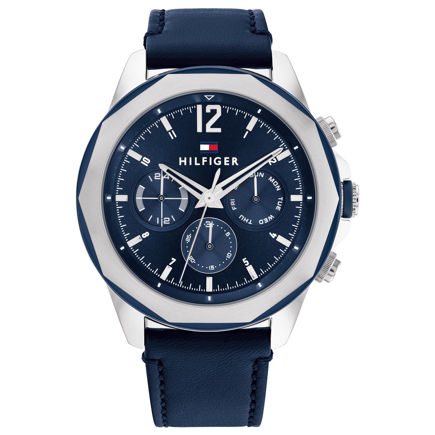Tommy Hilfiger Analog Navy Dial Leather Strap Watch for Men