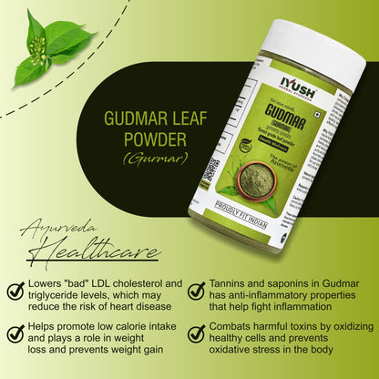 IYUSH Herbal Ayurveda Gudmar/Gurmar Powder - 100gm- image 6