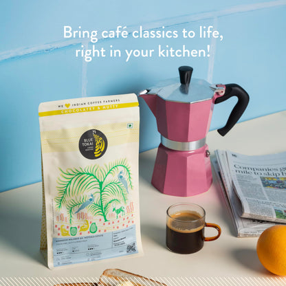 Blue Tokai Coffee Roasters Monsoon Malabar AA - Medium Dark Roast | French Press Coffee Grind 250g | 100% Arabica Beans | Specialty Grade | Freshly Roasted Ground Coffee