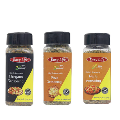 Easy Life Combo of Oregano Seasoning 50g and Pizza Seasoning 25g with Pasta Seasoning 25g