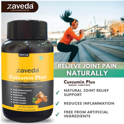 ZAVEDA Nano Curcumin Plus 1500mg | Pure Nano Curcumin with Biopiperine- image 2