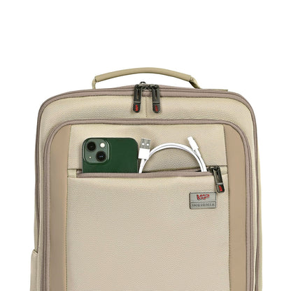VIP VOGUE 17 Inch Compatible Laptop Backpack 22L | Water-Resistant with 3 Compartments | Padded Laptop Sleeve, Side Bottle Pocket, Front Organizer | Office & Travel Backpack for Men & Women (Beige)