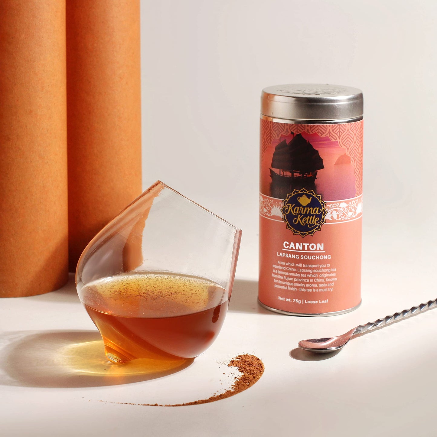 Karma Kettle Canton - Lapsang Souchong Smoked Black Tea, Loose Leaf Tea 75 gm