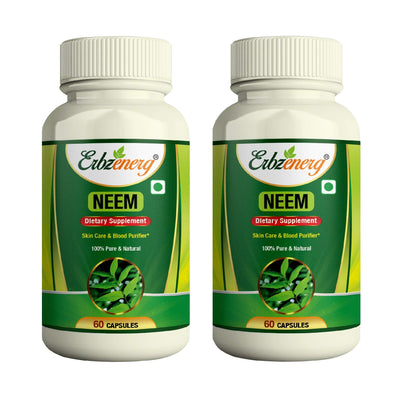 ERBZENERG® Organic NEEM 60 Capsules | Pack of 2