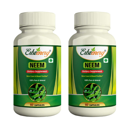 ERBZENERG® Organic NEEM 60 Capsules | Pack of 2