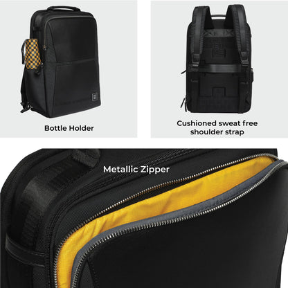 EUME Omega 24L Backpack Bag For Man, Charcoal Black | 3 Large Compartme- image 7