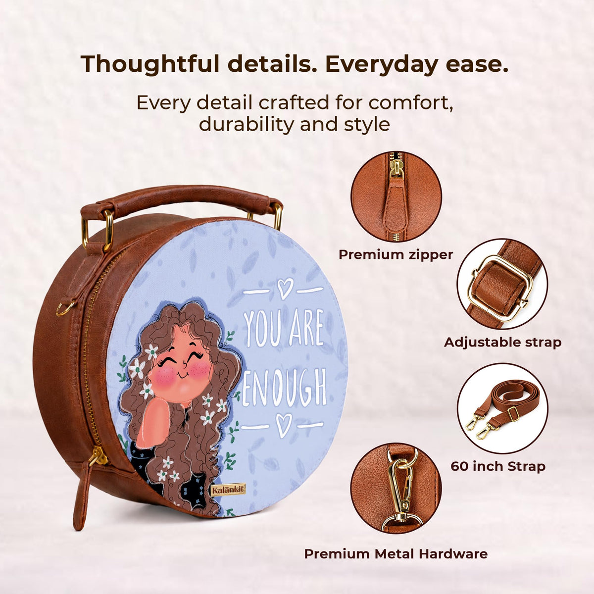Kalankit Rakhi Gifts For Sister | Rakhi Gift Hamper For Sister, Sling Bag For Women, Travel Crossbody Bags, Stylish Cross Sling Bags | Gift For Rakhi For Women, Rakshabandhan Gifts For Girls
