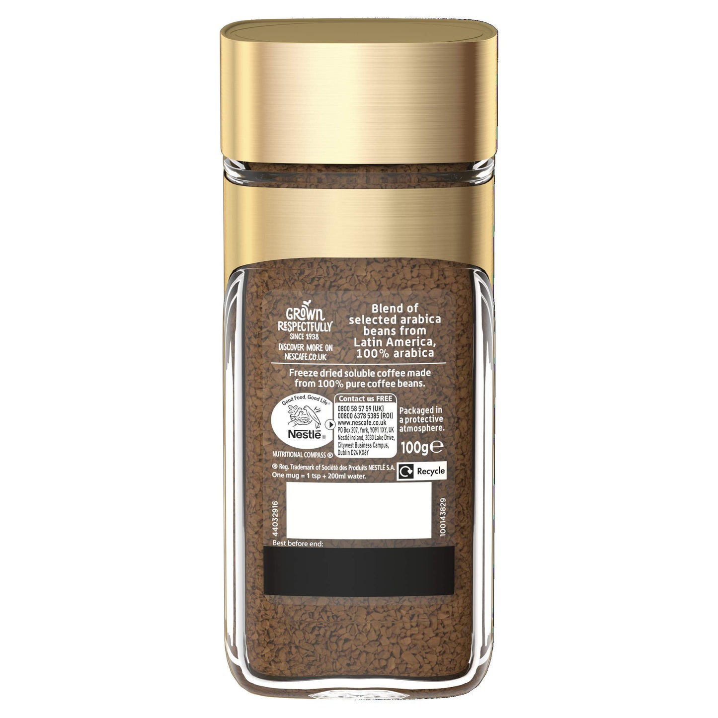 Nescafe Gold Alta Rica Instant Ground Coffee Jar, 100 G