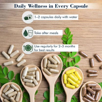 Lebrostone Ayurvedic Capsule | Ashwagandha, Safed Musli, Shatavari, Kauch Beej, Gokshura & Akarkara |Combo Pack of 6