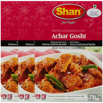 Shan Achar Gosht Masala, 1.76 oz ℮ 50 g, 3 Pack