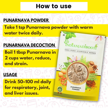 IndianJadiBooti Punarnava Boerhavia Diffusa Powder, 100 Grams Pack- image 5