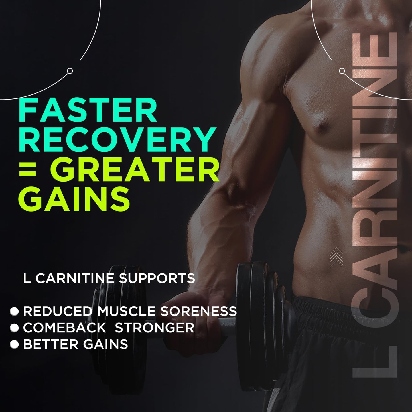 Health Veda Organics L-Carnitine L-Tartrate 1000 mg | 60 Veg Capsules (Pack of 2)| Pre-Workout Support for Energy & Muscle Recovery | For Men & Women