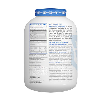 Zedon Nutrition Premium 100% Whey Isolate Light, Clean & Easily Digestible Protein (Cookies & Cream2 KG)