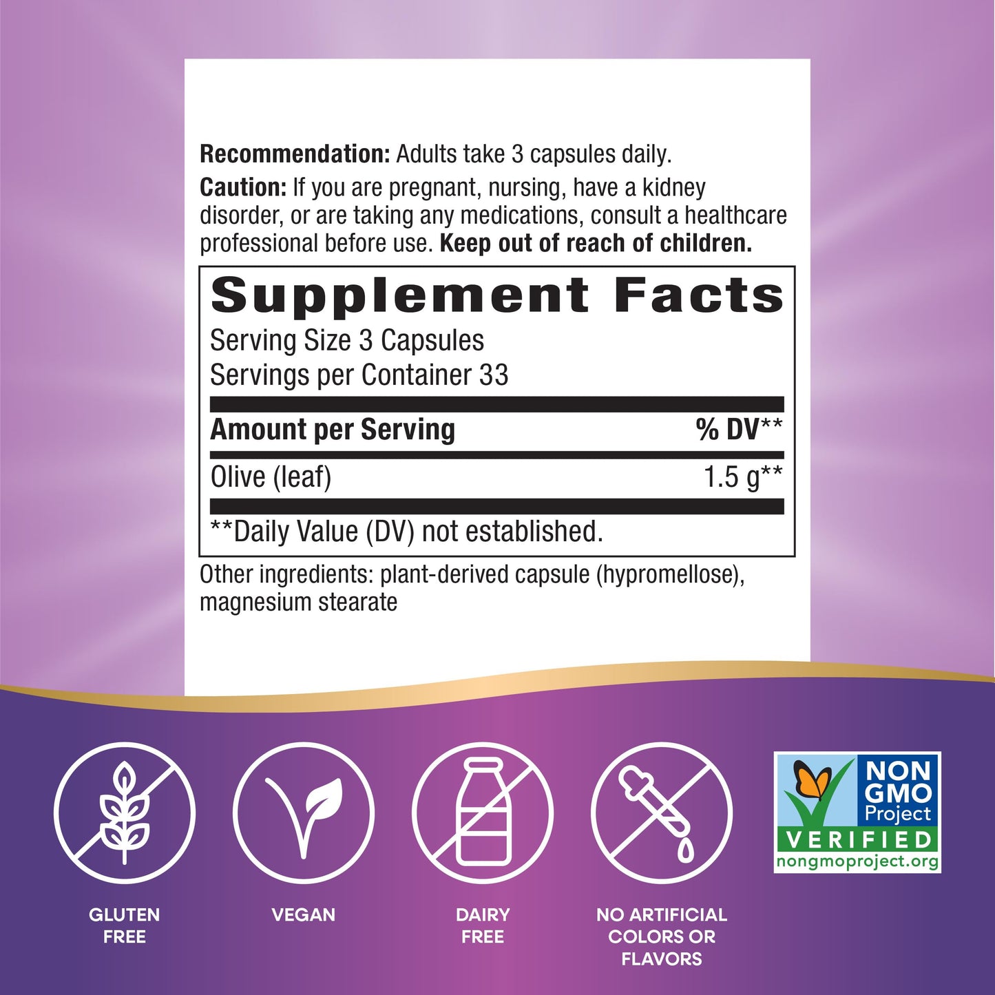 Nature's Way Olive Leaf, 100 Veg Capsules- image 6