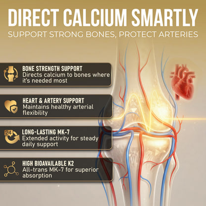 GetHealthy® CalciBalance™ Vitamin K2 MK7 55 mcg | All-Trans Menaquinone-7 | Daily Bone Wellness Support | Vegetarian Capsules | Made in India | 120 Count