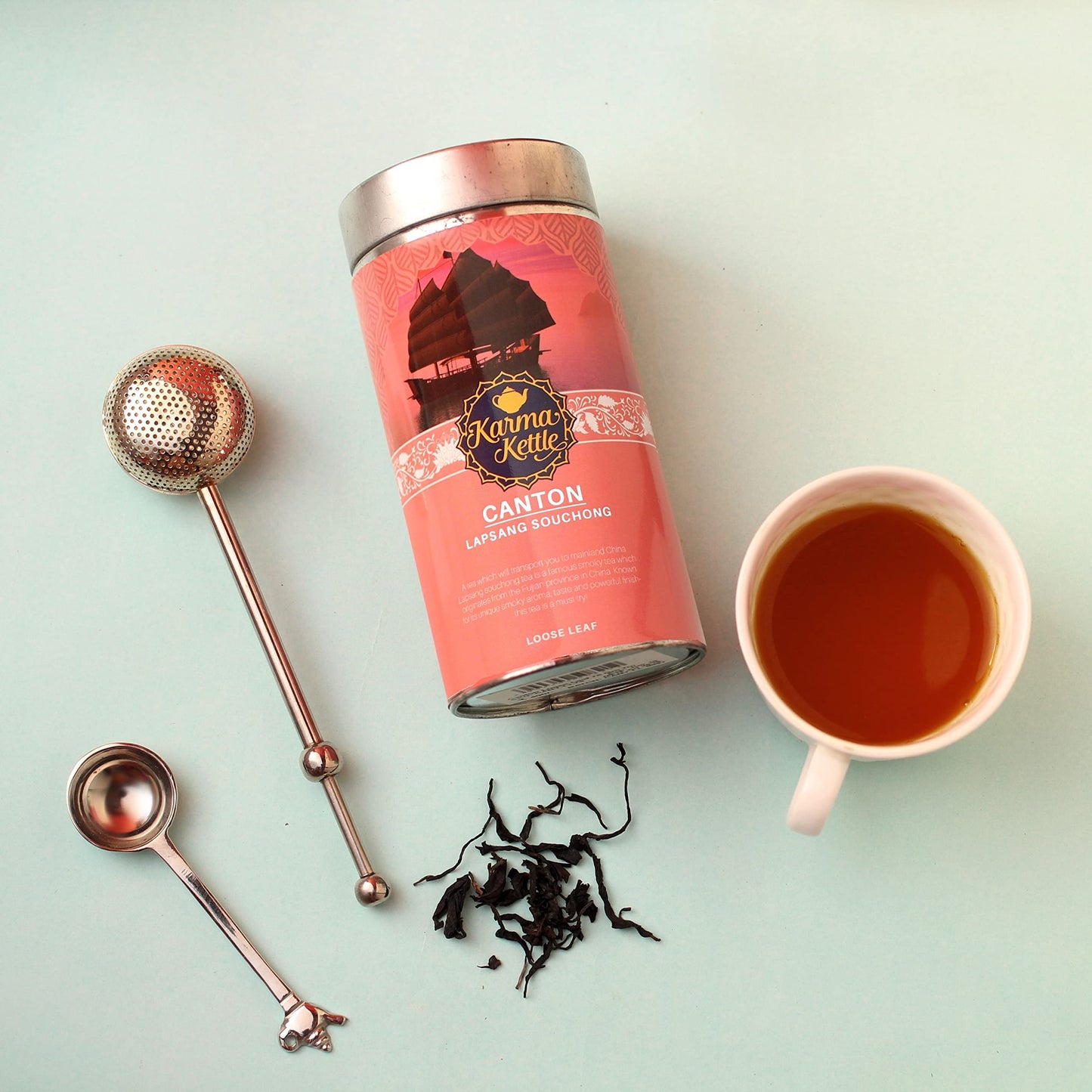 Karma Kettle Canton - Lapsang Souchong Smoked Black Tea, Loose Leaf Tea 75 gm