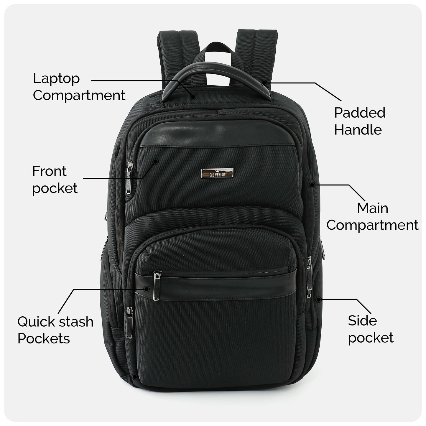 THE CLOWNFISH Haven Series Laptop Bag | Office travel with USB port & c- image 6