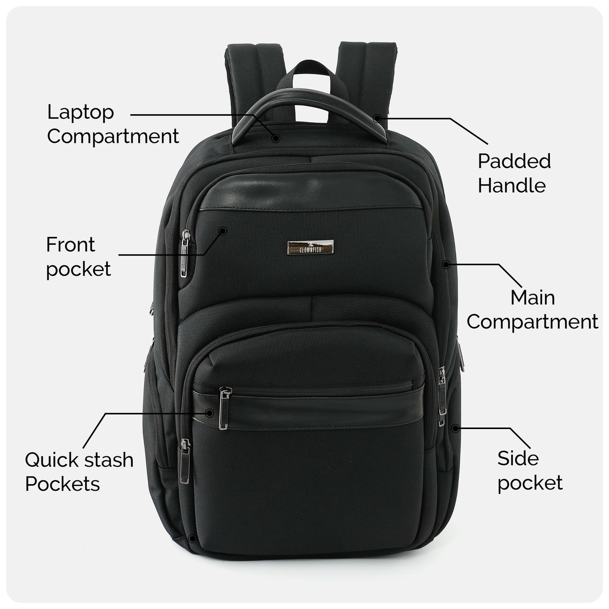 THE CLOWNFISH Haven Series Laptop Bag | Office travel with USB port & c- image 6