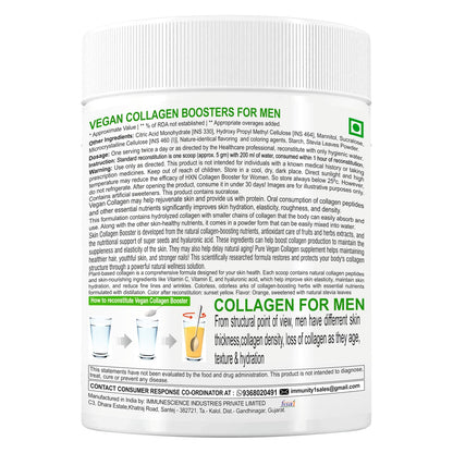 HXN Collagen Supplements For Men And Glutathione Tablets With Biotin, Vitamin C, E, Hyaluronic Acid, Marine Peptides Supplement For Skin Whitening & Glow Powder-300GM (Combo Pack)