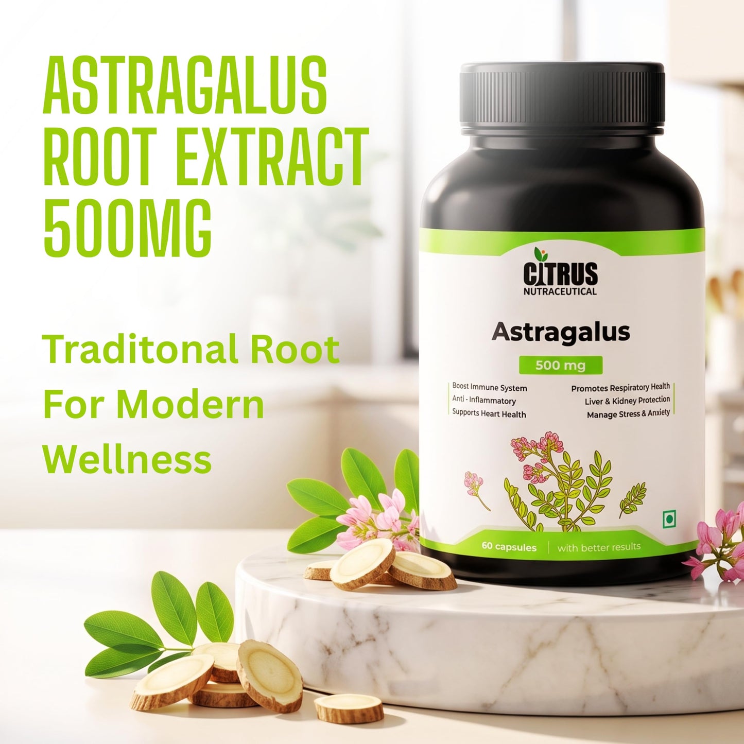 CITRUS NUTRACEUTICAL Astragalus Root Extract 500mg