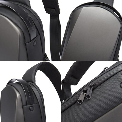 Red Lemon BANGE Waterproof TPU Unisex Travel Crossbody Sling Bag Chest Pack with USB charging (Grey)